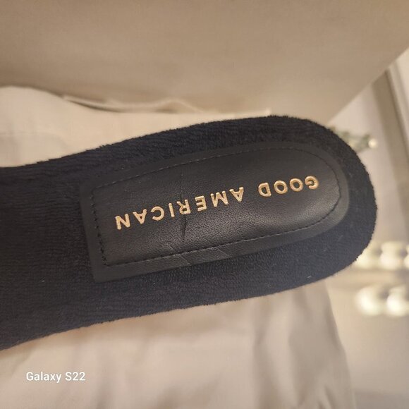 Good American Kickstand Terry Kitten Heels. NIB. Size Various - Picture 3 of 8